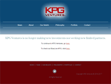 Tablet Screenshot of kpgventures.com